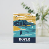 Dover in het blauw briefkaart (Staand voorkant)