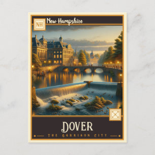 Dover, New Hampshire Antiek Briefkaart
