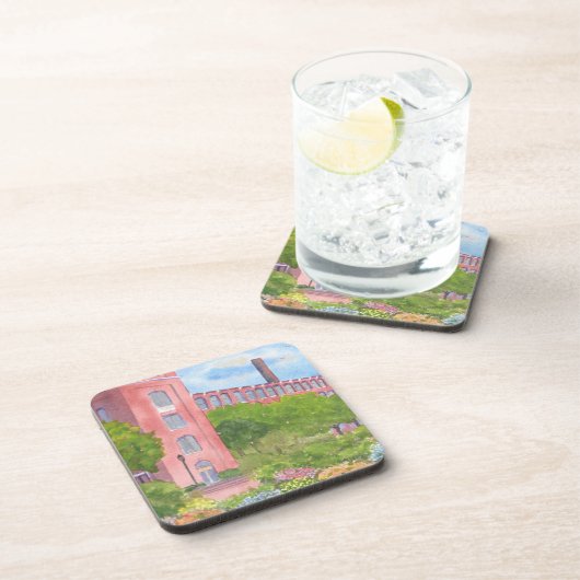 Dover NH Cocheco Mills Courtyard Cork Onderzetters (Rechterzijde)