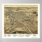 Dover, NH Panorama Map - 1877 Poster (Voorkant)