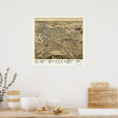 Dover, NH Panorama Map - 1877 Poster (Keuken)