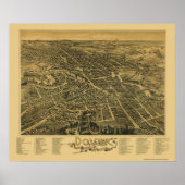 Dover, NH Panorama Map - 1888 Poster (Voorkant)