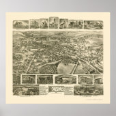 Dover, NJ Panoramic Map - 1903 Poster (Voorkant)