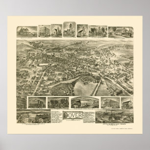 Dover, NJ Panoramic Map - 1903 Poster