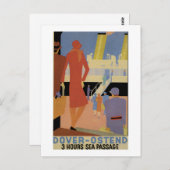 Dover-Oostend - 3 uur Zee passage - Briefkaart (Voorkant / Achterkant)