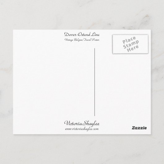 Dover-Ostend-lijn Briefkaart (Achterkant)