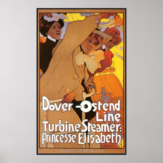 Dover Ostend Steamship Line Poster (Voorkant)