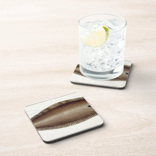 Dover Sole (Solea Solaea) bord XLV uit 'Ichthyol Onderzetter (Rechterzijde)