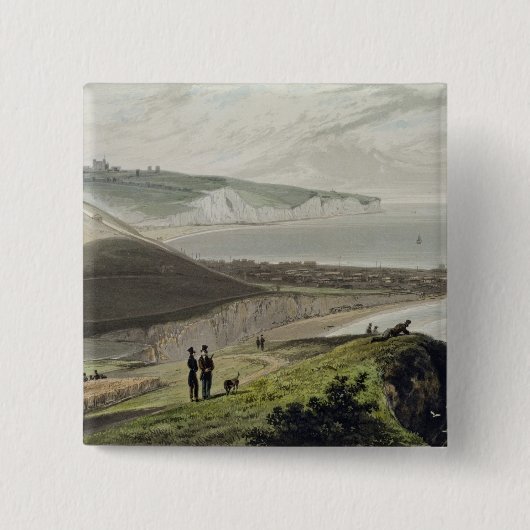 Dover, van Shakespeare's Cliff uit 'A Voyage Ar Vierkante Button 5,1 Cm (Voorkant)