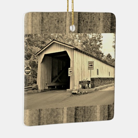 Dovered Bridge-foto Keramisch Ornament (Rechts)