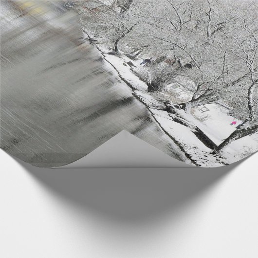 Dovered Bridge Snow Photo Cadeaupapier (Hoek)