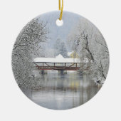 Dovered Bridge Snow Photo Keramisch Ornament (Voorkant)