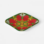 Doves and Christmas Bows Papieren Bordje (Gebogen)