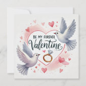 Doves and Rings Kaart - Be My Forever Valentijn (Voorkant)