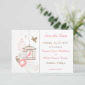 Doves & Cages - 3x5 Save the Date (Staand voorkant)