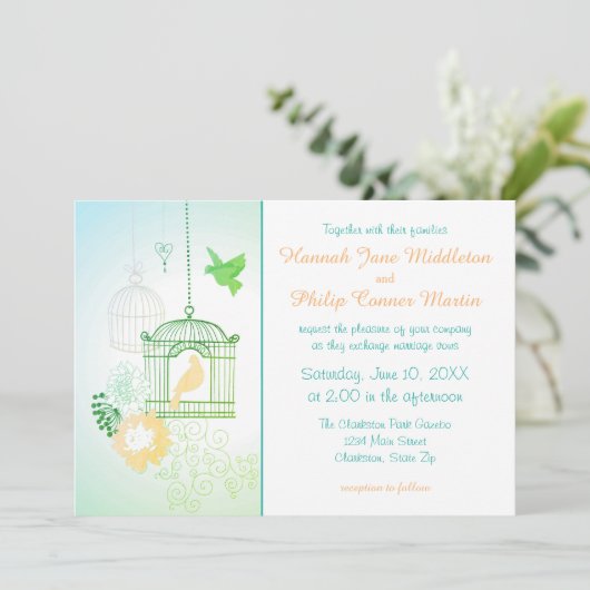 Doves & Cages - Weddenschap Kaart (Staand voorkant)