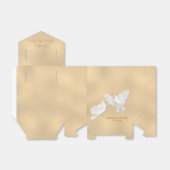 Doves Faux Gold Folie Wedding Bedankdoosjes (Uitgevouwen)