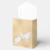 Doves Faux Gold Folie Wedding Bedankdoosjes (Geopend)
