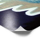 Doves Flight over Water Foto Afdruk (Hoek)