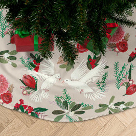 Doves floral Kerstbeige Kerstboom Rok