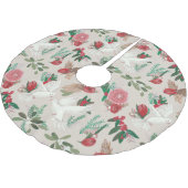 Doves floral Kerstbeige Kerstboom Rok (Gekanteld)