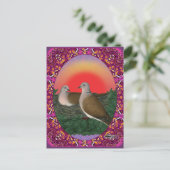 Doves Framed Briefkaart (Staand voorkant)