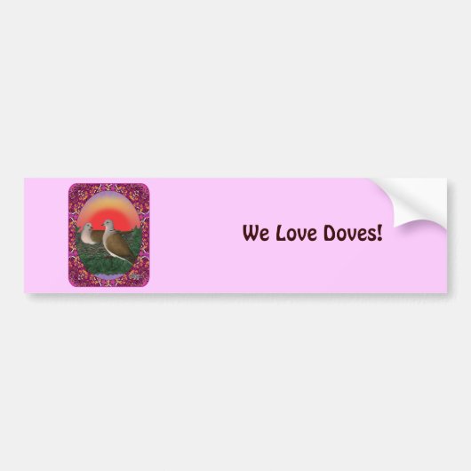 Doves Framed Bumpersticker (Voorkant)