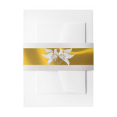 Doves & Heart op een gouden bruiloft Uitnodigingen Wikkel (Voorkant Voorbeeld)