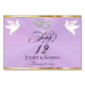 Doves & Hearts - Lavender/Silver Kaart (Achterkant)