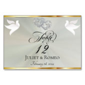 Doves & Hearts - Pastel Sage/Zilver Kaart (Voorkant)
