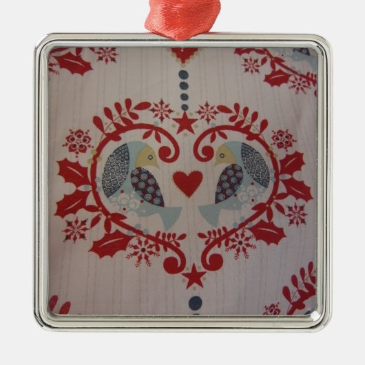Doves & Hearts - Pennsylvania Dutch Metalen Ornament (Voorkant)
