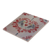 Doves & Hearts - Pennsylvania Dutch Tegeltje (Zijkant)