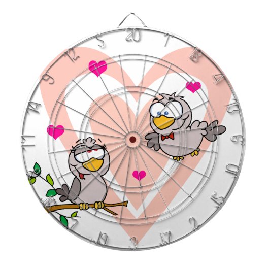 Doves in Love Dartbord (Voorkant)