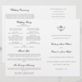 Doves katholieke bruiloft-ceremonie met massaprogr (Voorkant / Achterkant)