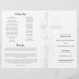 Doves katholieke bruiloft-ceremonie met massaprogr