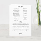 Doves katholieke bruiloft-ceremonie met massaprogr programma (Achterkant)