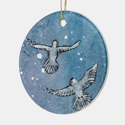 Doves keramisch siermiddel keramisch ornament (Links)
