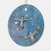 Doves keramisch siermiddel ornament (Links)