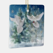Doves kerstversiering keramisch ornament (Rechts)