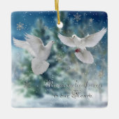 Doves kerstversiering keramisch ornament (Voorkant)