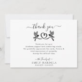 Doves Love Funeral Script Dankuwel Bedankkaart (Voorkant)