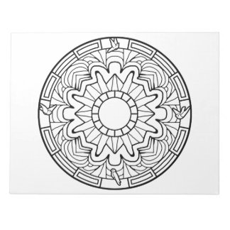 Doves Mandala Coloring Book Pad Notitieblok