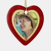 Doves Memorial Heart Custom Photo Ornament (Rechts)