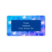 Doves, Menorah en Stars Etiket (Voorkant)