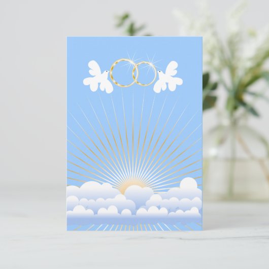 Doves met de Aangepaste Uitnodiging van de Rings v (Staand voorkant)