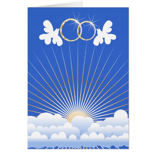 Doves met huwelijksritssluitingen - Aangepaste kaa (Voorkant)