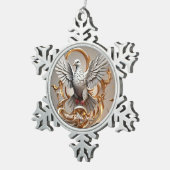 Dove's nieuwe dageraad tin sneeuwvlok ornament (Rechts)