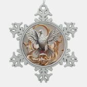 Dove's nieuwe dageraad tin sneeuwvlok ornament (Voorkant)