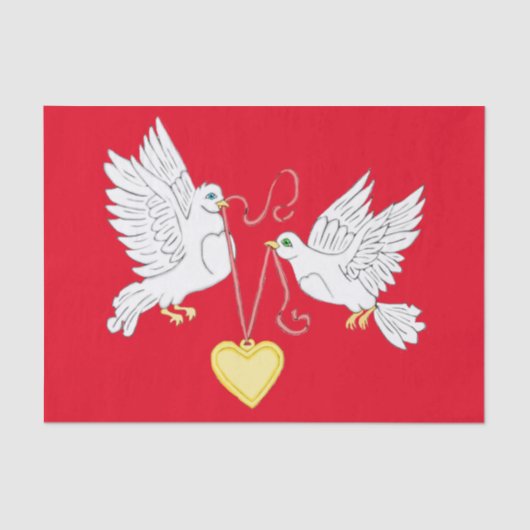 Doves of Love Weefselpapier Tissuepapier (Voorkant)