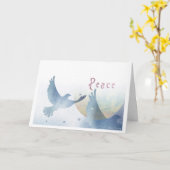 Doves of Peace Christmas Kaart (Gele Bloem)